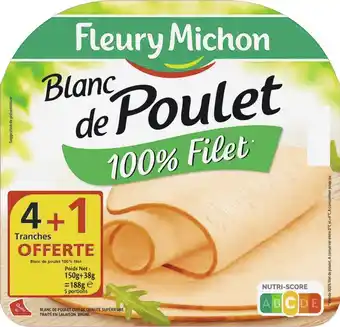 Spar FLEURY MICHON BLANC DE POULET 100% FILET 188g offre