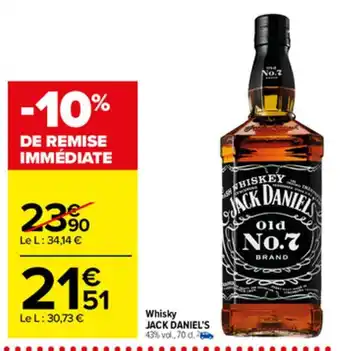 Carrefour Market Whisky Jack Daniel's offre