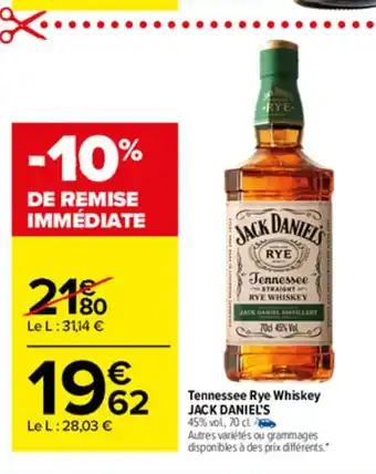Tennessee Rye Whiskey