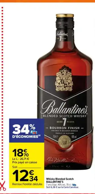 Carrefour Market Whisky Blended Scotch offre