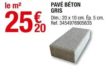 Pavé béton gris