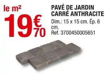 Brico Dépôt Pavé de jardin carré anthracite offre