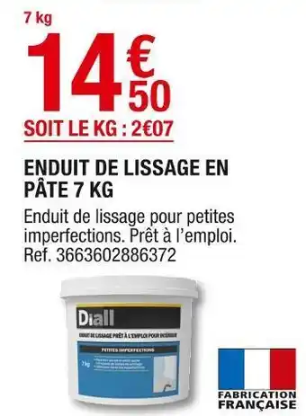 Brico Dépôt Diall enduit de lissage en pâte 7 kg offre