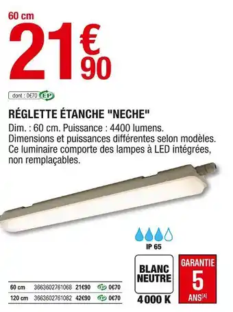 Réglette étanche "neche"