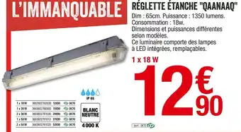 Brico Dépôt Réglette étanche "qaanaaq" offre