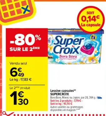 Carrefour Market Lessive Capsules offre