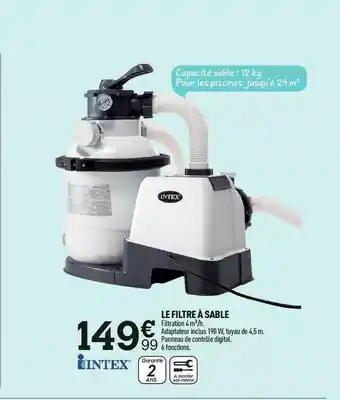 Centrakor Le Filtre à Sable Intex offre