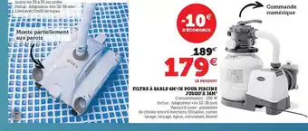 Hyper U Filtre à Sable 3m3-h Pour Piscine Jusqu'à 36m3 offre