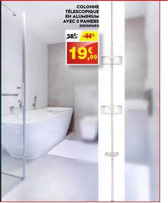 Maxi Bazar Colonne Telescopique En Aluminium Avec 3 Paniers offre