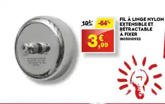 Maxi Bazar Fil A Linge Nylon Extensible Et Rectable A Fixer offre
