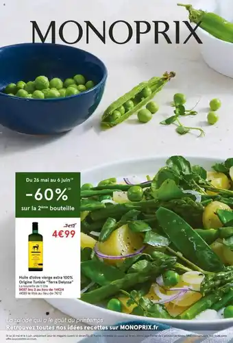 Monoprix Huile D'olive Vierge Extra 100% Origine Tunisie offre