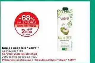 Monoprix Eau De Coco Bio offre