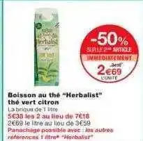 Monoprix Boisson Au Thé offre