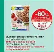 Monoprix Quinoa Tomates Olives offre