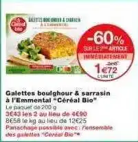Monoprix Galettes Boulghour & Sarrasin à L'emmental offre
