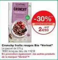 Monoprix Crunchy Fruits Rouges Bio offre