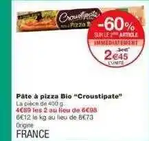 Pâte à Pizza Bio