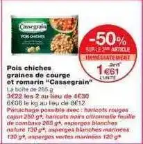 Monoprix Pois Chiches Graines De Courge Et Romarin offre