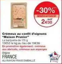 Monoprix Crémeux Au Confit D'oignons offre