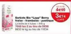 Monoprix Sorbets Bio offre