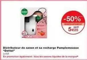 Monoprix Distributeur De Savon Et Sa Recharge Pamplemousse offre