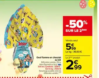 Carrefour Market Oeuf Flamme En Chocolat offre