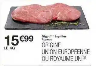 Agneau : Gigot à Griller