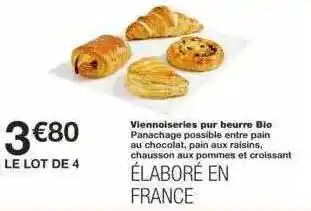 Monoprix Viennoiseries Pur Beurre Bio offre