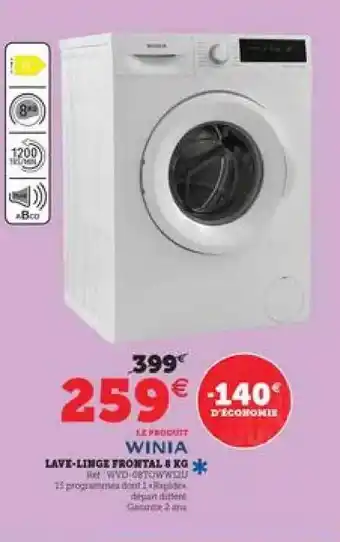 Lave-linge Frontal 8 Kg Winia
