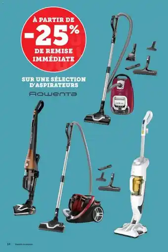 Super U Aspirateurs Rowenta offre
