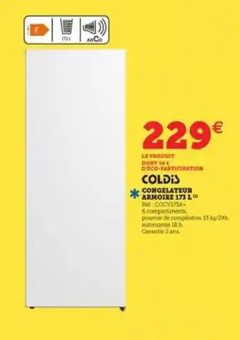 Super U Congélateur Armoire 173 L Coldis offre