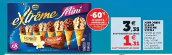 Super U Mini Cônes Glaces Extrême Nestlé offre