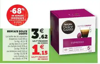 Super U Nescafé Dolce Gusto offre