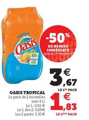 Super U Oasis Tropical offre