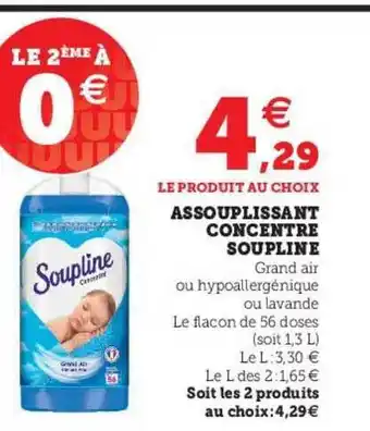 Super U Assouplissant Concentré Soupline offre