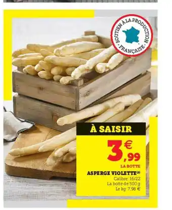 Super U Asperge Violette offre