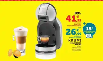 Super U Dolce Gusto Mini Me Krups offre