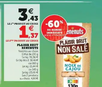 Super U Plaisir Brut Bénénuts offre
