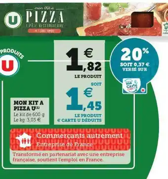 Super U Mon Kit à Pizza U offre