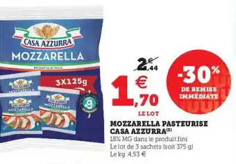 Super U Mozzarella Pasteurisé Casa Azzurra offre
