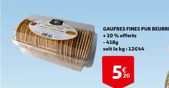 Auchan Direct Gaufres Fines Pur Beurre offre
