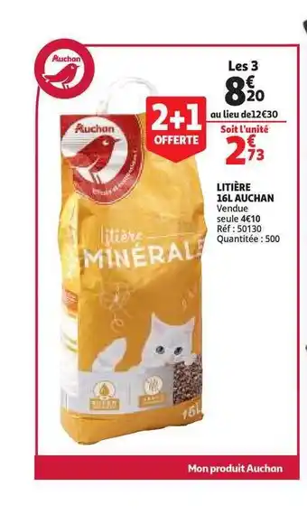Auchan Direct Litière 16l Auchan offre