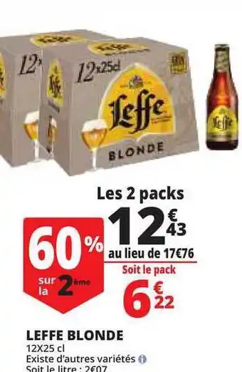 Auchan Direct Leffe Blonde offre