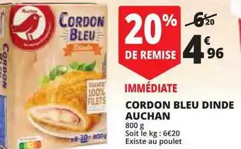 Auchan Direct Cordon Bleu Dinde Auchan offre