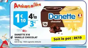 Danette X16 Vanille Chocolat