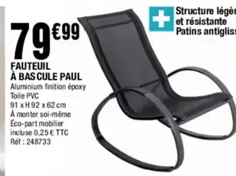 La Foir'Fouille Fauteuil à Bascule Paul offre