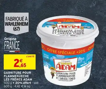 Intermarché Les frères adam garniture pour flammekueche offre