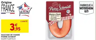 Intermarché Pierre schmidt saucisse de viande offre