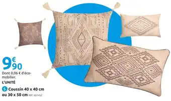 Mr Bricolage Coussin 40 x 40 cm offre