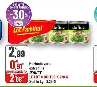 G20 Haricots Verts Extra Fins D'aucy offre